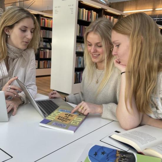 Studerende på Biblioteket Kulturværftet