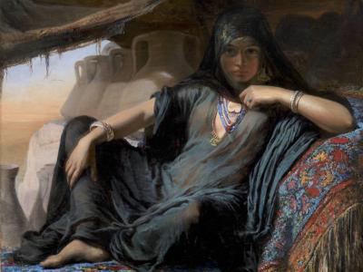 En ægyptisk pottesælgerske ved Gizeh af Elisabeth Jerichau Baumann